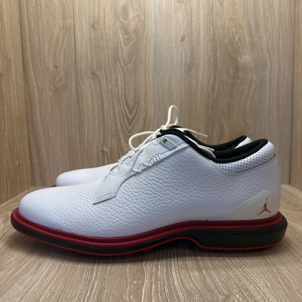 Nike Air Jordan ADG 5 White Black Red FQ6642-103 Golf Shoes Size Men's 9 New
